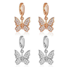 Load image into Gallery viewer, Zircon Butterfly Earrings - iveny
