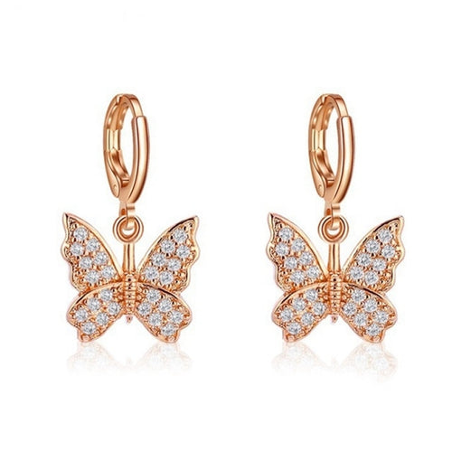 Zircon Butterfly Earrings - iveny